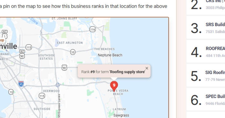 See why competing businesses appear ahead of you.